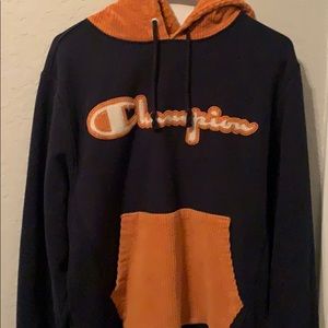Champion Navy Blue/Orange Hoodie